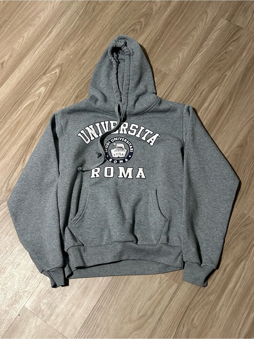 Universita Roma Gray Hooded Sweatshirt